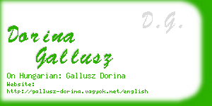 dorina gallusz business card